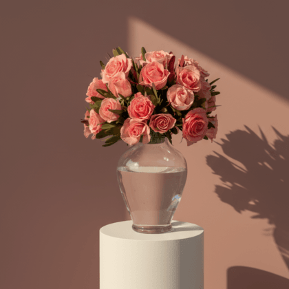 Rosé Poise – Vazoda Pembe Gül Aranjmanı
