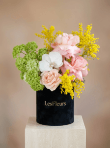 Premium Kutuda Lüks Orkide & Gül Çiçek Aranjmanı - Les Fleurs