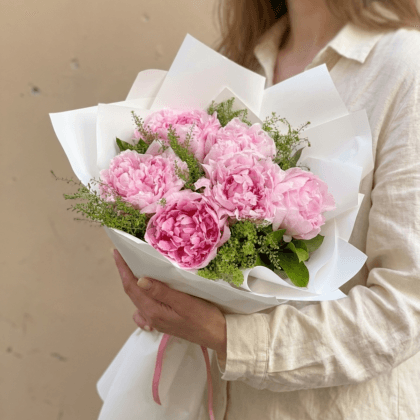 Rosé Peony Signature – Premium Pembe Şakayık Buketi
